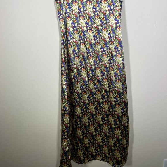 Sleep-In's Women's Sleeveless Maxi Night Gown Floral Satin Embroidered Medium! - Picture 7 of 7
